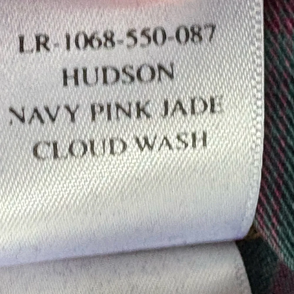 RAILS Hudson Navy Pink Jade Plaid Cloudwash LS Shirt Girls Size 12